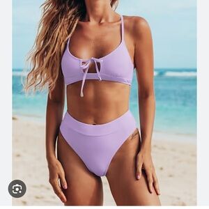 Cupshe Purple High Waisted Bikini